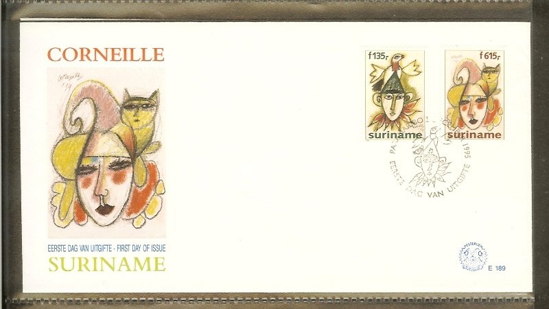 1995 - Rep. Surinam FDC E189 - Art - Paintings - Corneille [LN034]