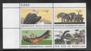 #1387-90 MNH Plate Block