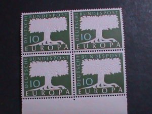 GERMANY-1957 SC#771 UNITED EUROPA CEPT STAMP- MNH BLOCK LAST ONE-66 YEARS OLD