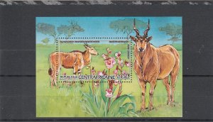 Central African Republic  Scott#  830  MNH  S/S  (1986 Derby's Eland)