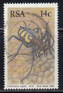 South Africa 1987 Sc#690 Mi#701 Yt#618 Tiger Beetle (Chaetodera regalis) Used