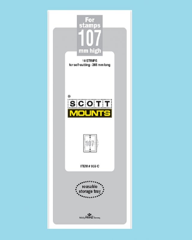 Scott Mounts Clear 107mm STRIP 265mm, (Pgk. 10)(00955C)*