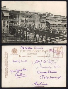 Aden 1917 On Active Service Postcard to UK PASSED Handstamp