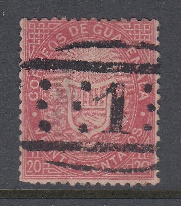 Guatemala 1871 20c Rose Used. Scott 4