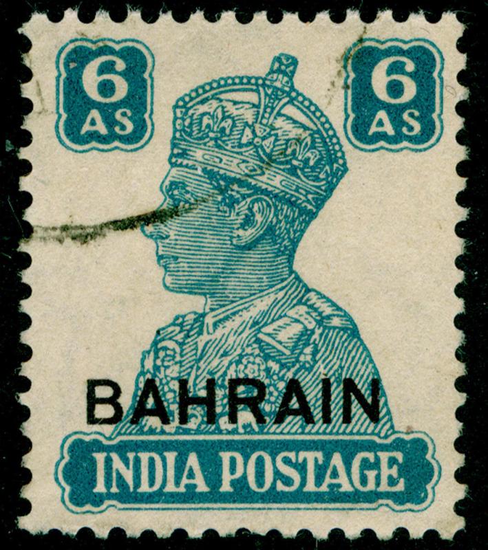 BAHRAIN SG48, 6a turquoise-green, FINE USED, CDS. Cat £12.