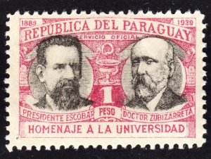 Paraguay Scott O100 F to VF mint OG H.  FREE...