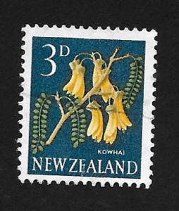 New Zealand SC# 337 - (3p) - Kowhai Flower, Used