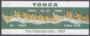 1987 Tonga 993-996/B10 Tonga to Samoa Inter-Island Canoe Race
