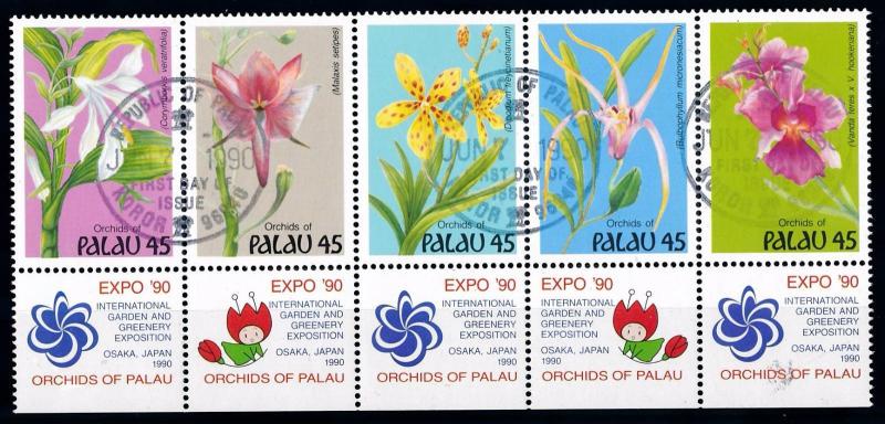 [68400] Palau 1990 Flora Flowers Blumen Orchids  Used CTO