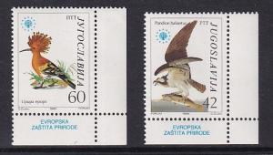 Yugoslavia   #1728-1729  MNH  1985   Europe nature conservation. birds