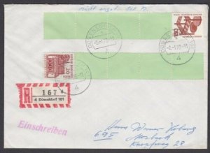 GERMANY 1973 registered cover - coil leader strips..........................W639 