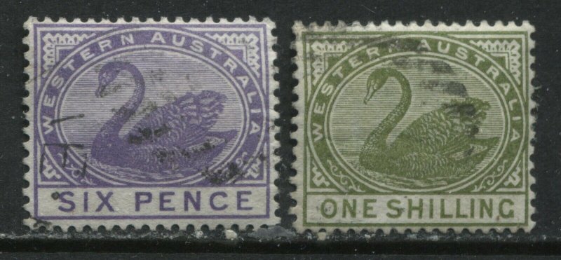 Western Australia 1890 6d and 1/ used