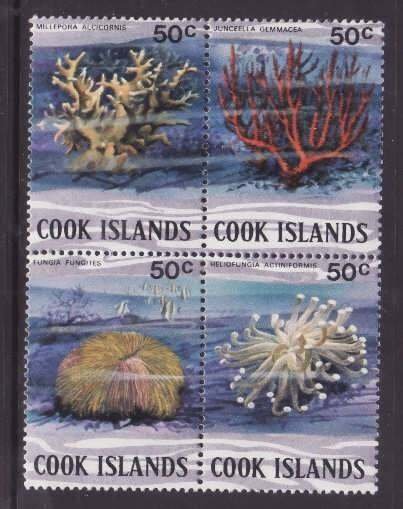 Cook Is. -Sc#577- id9-unused NH block-Marine Life-1980-2-