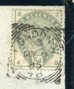 SG193 1885 5d Dull Green London to 'Brigade Major' Singapore c£350.00