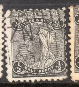 New Zealand 1895-1900 Sidefacer Early Issue Fine Used 1/2d. 270435