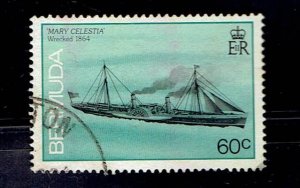 BERMUDA SCOTT#492 1986 60c MARY CELESTIA SHIPWRECK - USED