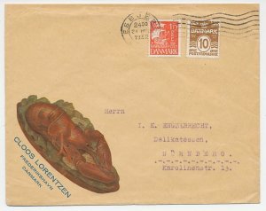 Illustrated cover Denmark 1932 Lobster