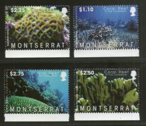 Montserrat 2009 Marine Life Coral Reef Sc 1218-21 4v MNH  # 431