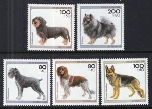 Germany MNH B779-83 Dogs 1995
