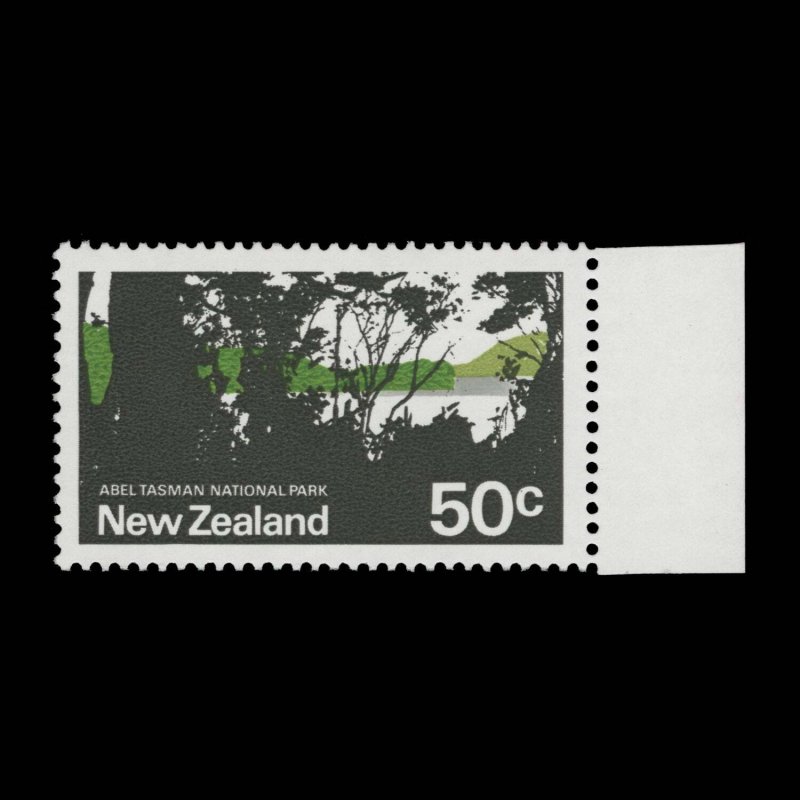 New Zealand 1971 (Variety) 50c Abel Tasman National Park missing buff ✔️