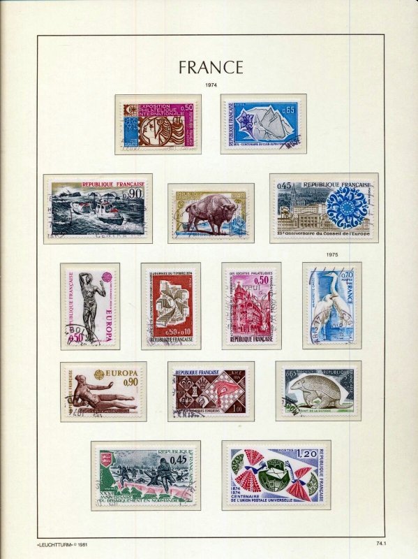 FRANCE 1972/75 M&U on Lighthouse Pages Incl.Art (Apx 150+Items)(H00702