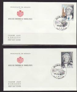 Monaco 1635-1636 People 1988 S/2 U/A FDC 