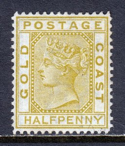 GOLD COAST — SCOTT 4 — 1879 ½d BISTRE QV ISSUE — MNG — SCV $100