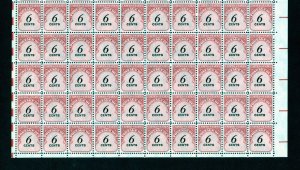 UNITED STATES SCOTT# J94  SHEET OF 100 SHINY  GUM MINT NH