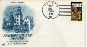 RICHARDS WHARTON MANSION, BATSTO, NJ 1984  FDC10080