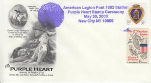 2003 Purple Heart UO New City NY FDOI Artcraft Pictorial