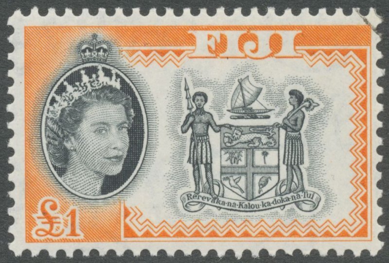 Fiji 1961 £1 black & orange SG310 CTO