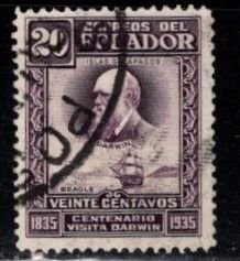 Ecuador - #343 Charles Darwin  - Used