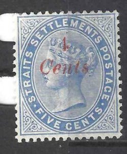 Straits Settlement 1884 SC 68 Mint SCV $190.00