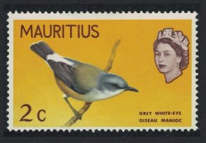 Mauritius Grey White-eye Bird 2c 1965 MH SG#317