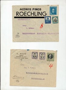 Chile Argentina Uruguay Peru Mid Period Covers x 14 To Germany(NS07