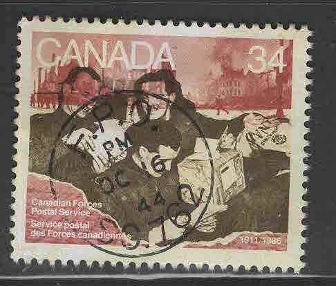 Canada Scott 1094 Used stamp the cancel is part of the design