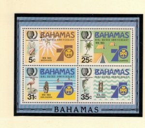 BAHAMAS Sc 575A NH ISSUE OF 1985 - SOUVENIR SHEET - SCOUTS - (WG06)