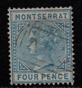 $Montserrat Sc#4 used, F-VF, Cv. $47.50