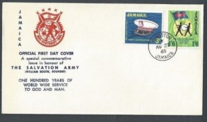 Jamaica FDC #242-243 Honors The Salvation Army 