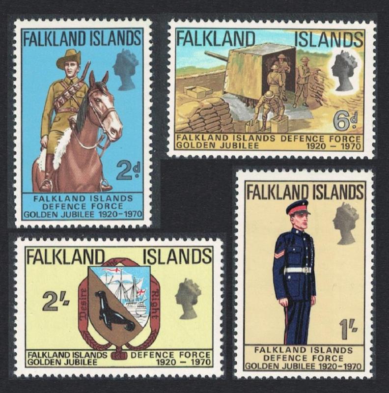 Falkland Is. Golden Jubilee of Defence Force 4v SG#254-257 SC#188-191