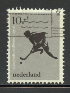 Netherlands Scott B299 Used H - 1956 Field Hockey - SCV $0.40