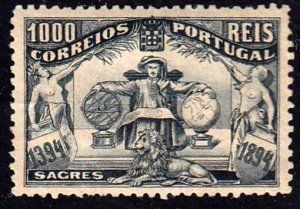 Portugal Scott 109 Unused hinged with nibbed perforation.