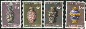 LIECHTENSTEIN Scott 545-548 MNH** 1974 vase set 