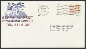 1970 Sepps Sausages and Delicatessen Advertising Cover Montreal 6c Centennial