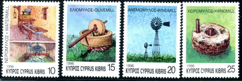 CYPRUS Sc#889-892 1996 Mills of Cyprus Complete Set OG Mint NH