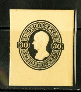 US Stamps # U209 30c Cut Square SUPERB Mint