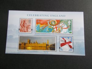 GB QEII 2007 Celebrating England Miniature Sheet MSEN19 Cat £9 Superb M/N/H