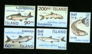 Iceland Stamps # 970-4 XF OG NH Fish