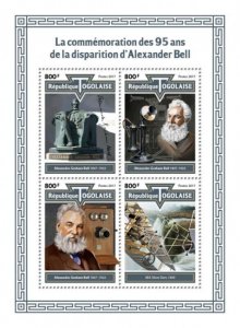 Togo - 2017 Alexander Graham Bell - 4 Stamp Sheet - TG17622a