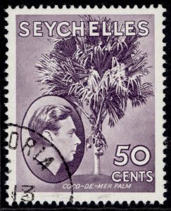 SEYCHELLES GVI SG144b, 50c bright lilac, FINE USED.